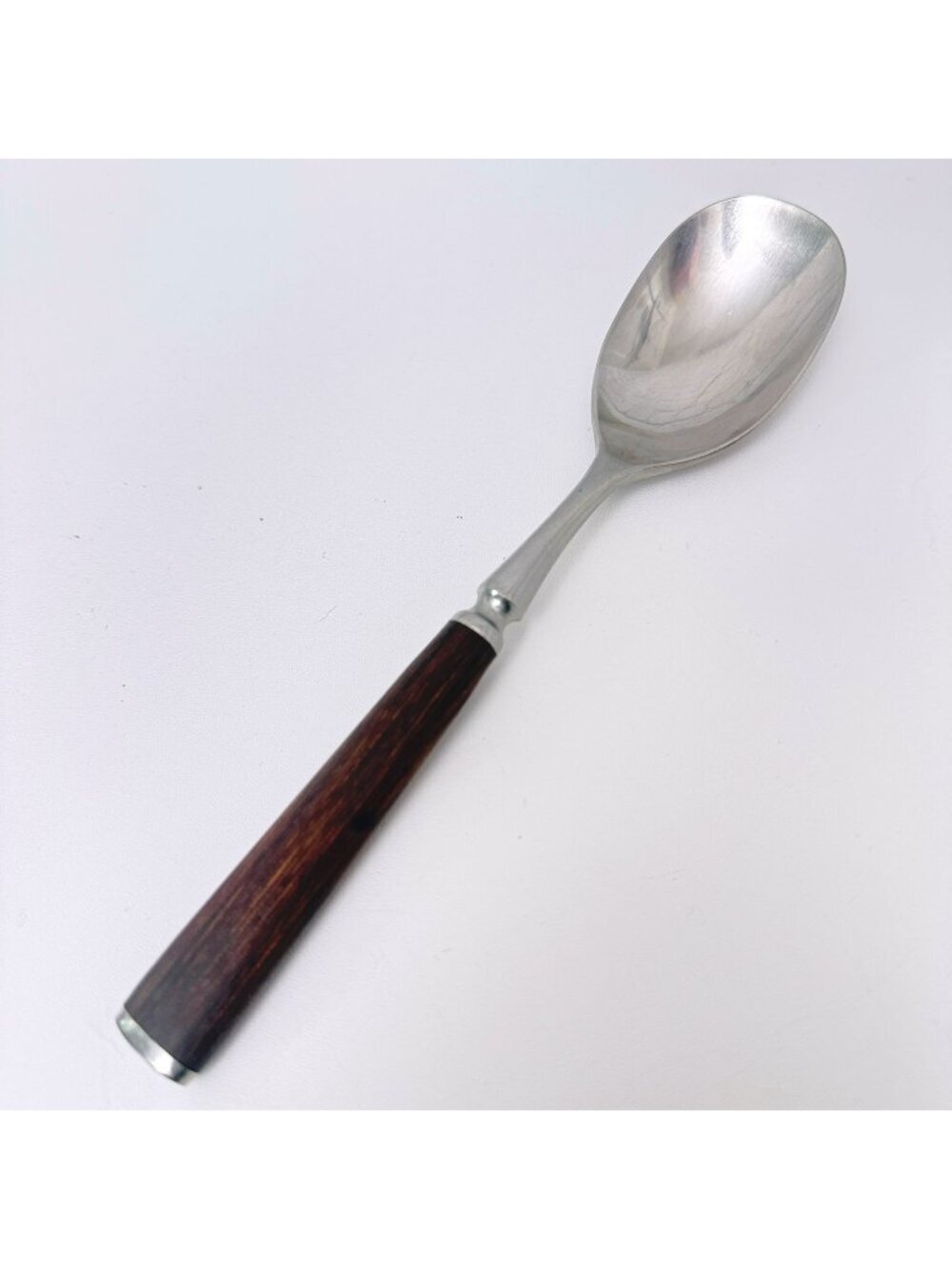 DANSK Anvil Soup Spoon Wood Handle Danish Design Flatware